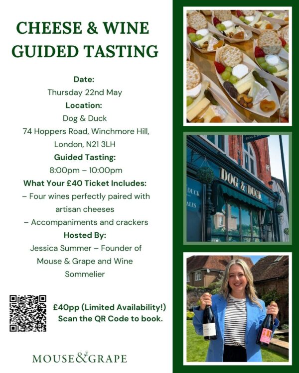 Dog & Duck - Guided Wine & Cheese Tasting Event - 22/05